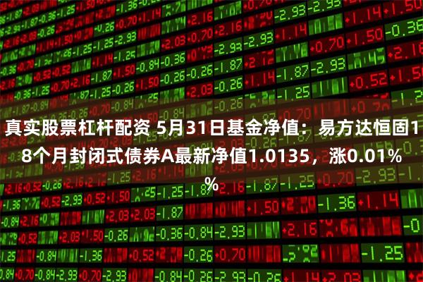 真实股票杠杆配资 5月31日基金净值：易方达恒固18个月封闭式债券A最新净值1.0135，涨0.01%
